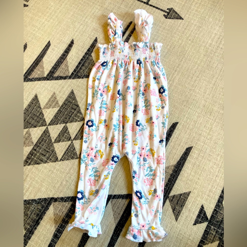 Harry & Violet Tank Pant Floral Romper, 12-18 mo